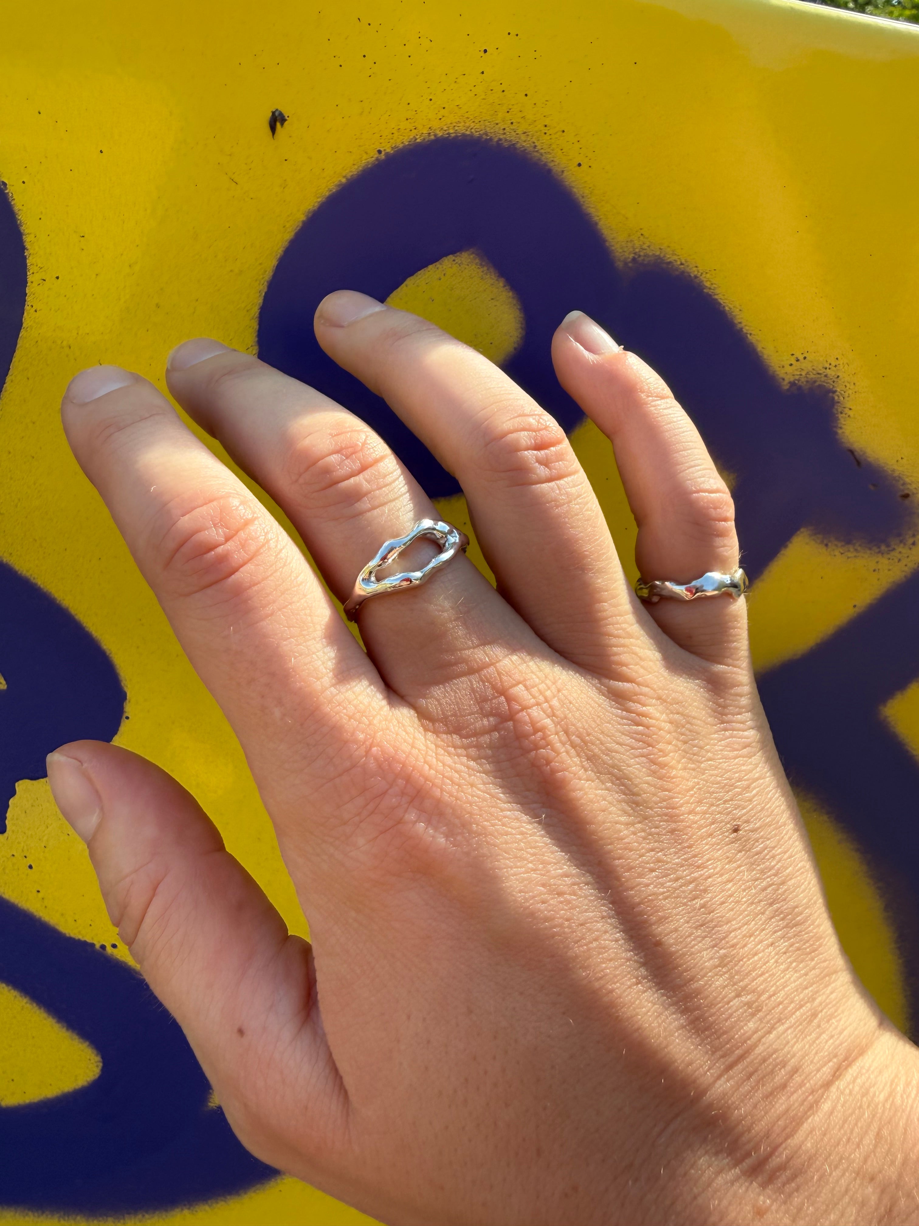Bague Halo en argent sterling
