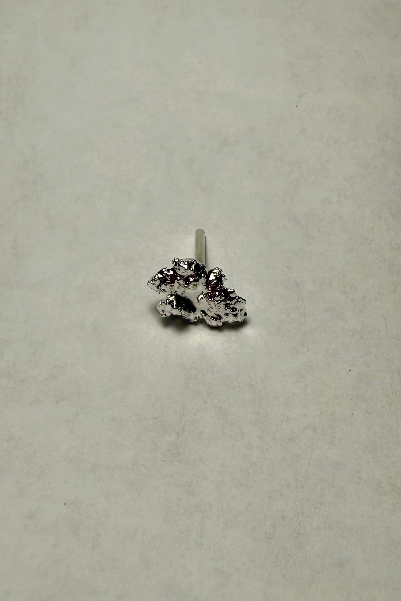 Boucles d'oreilles Blob en argent sterling 925 - Puce d'oreille organique unique.