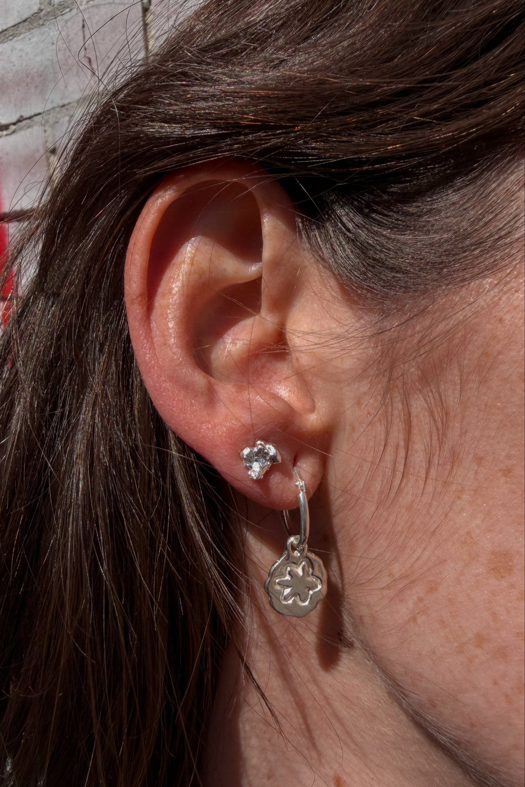 Boucles d'oreilles Blob en argent sterling