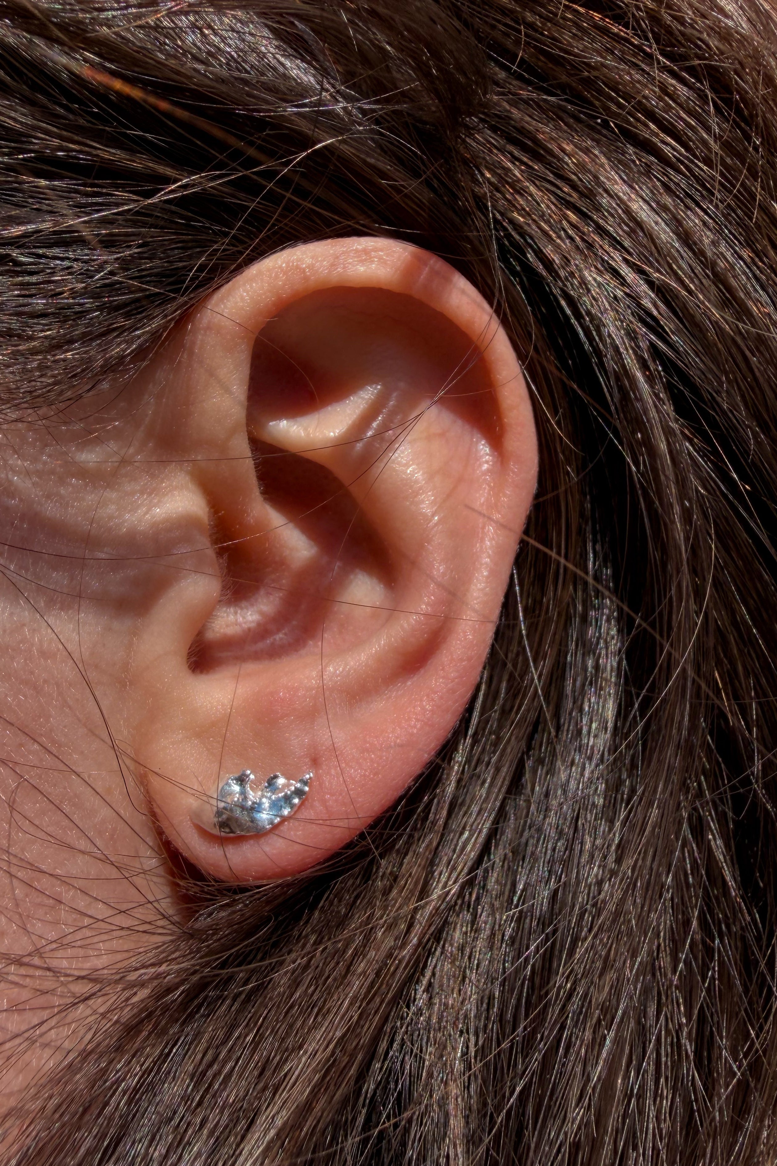 Boucles d'oreilles Blob en argent sterling